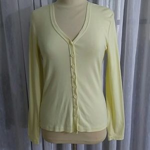 Gloria Vanderbilt size small yellow cardigan